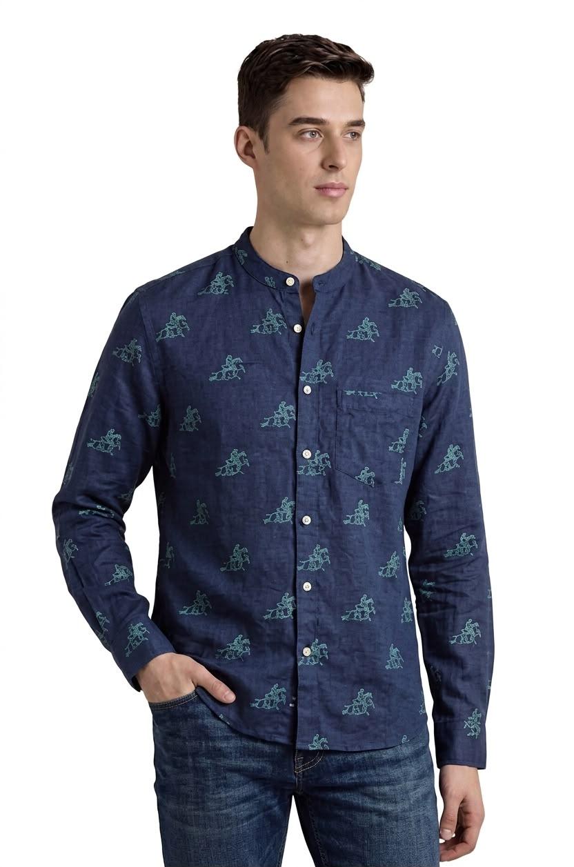 Shirt ( cavalry print blue)