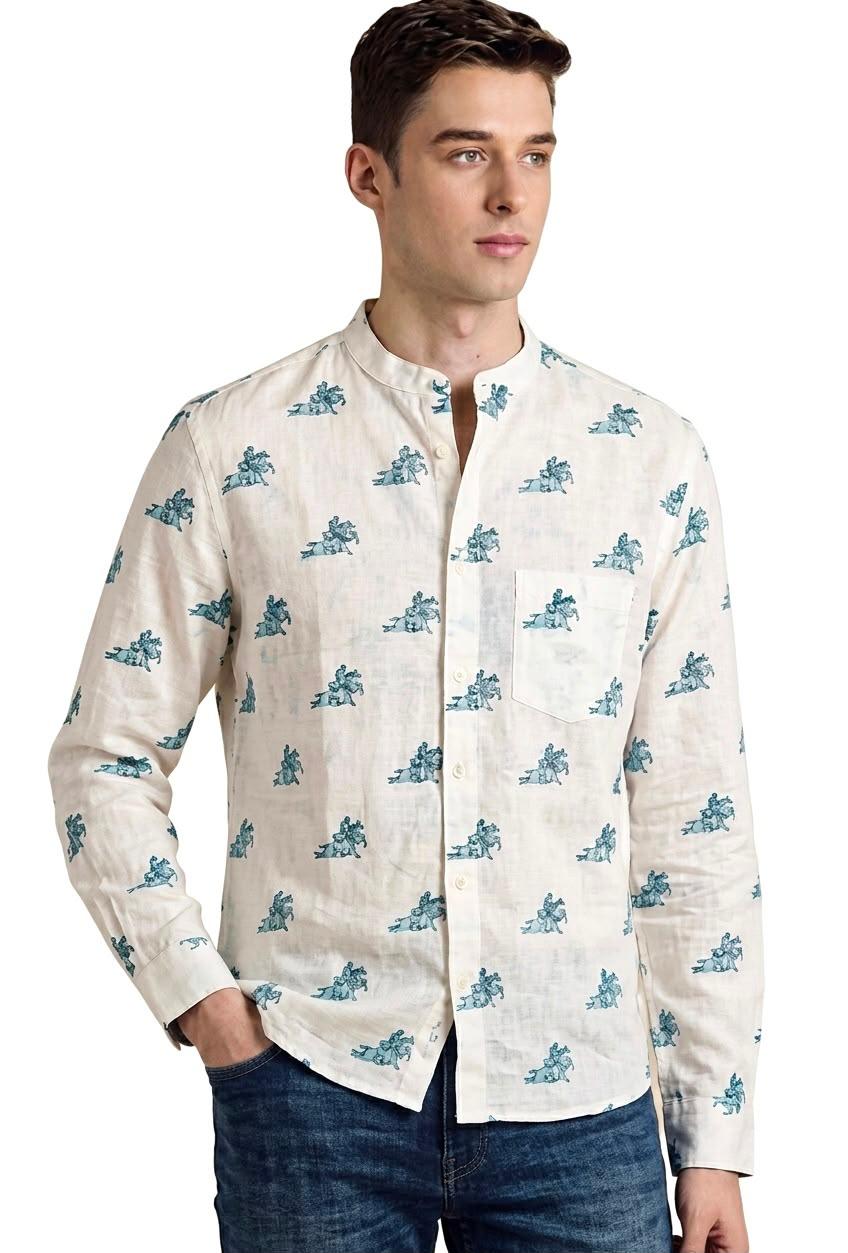 Shirt (Cavalry Print White)