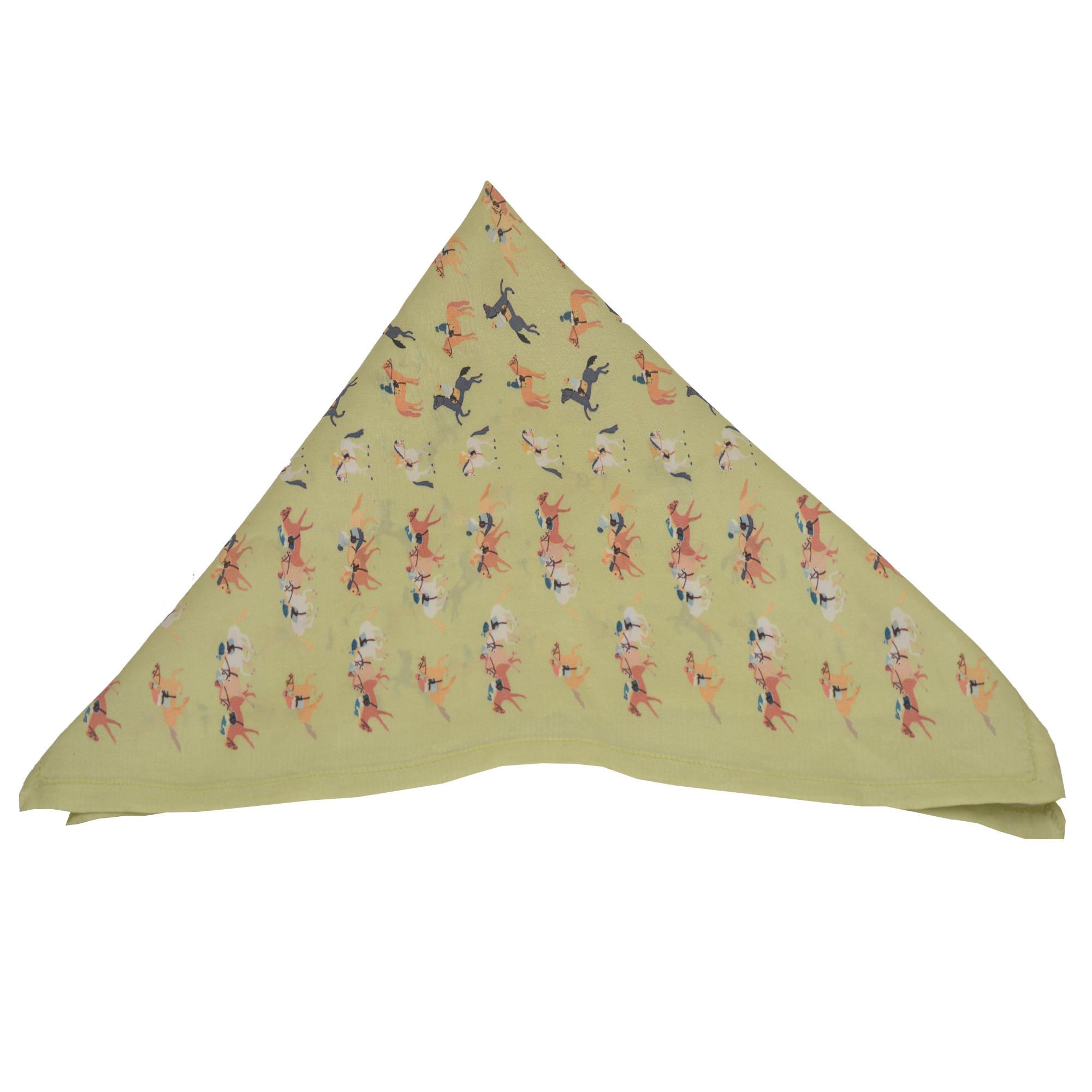 Mint Racing Pocket Square