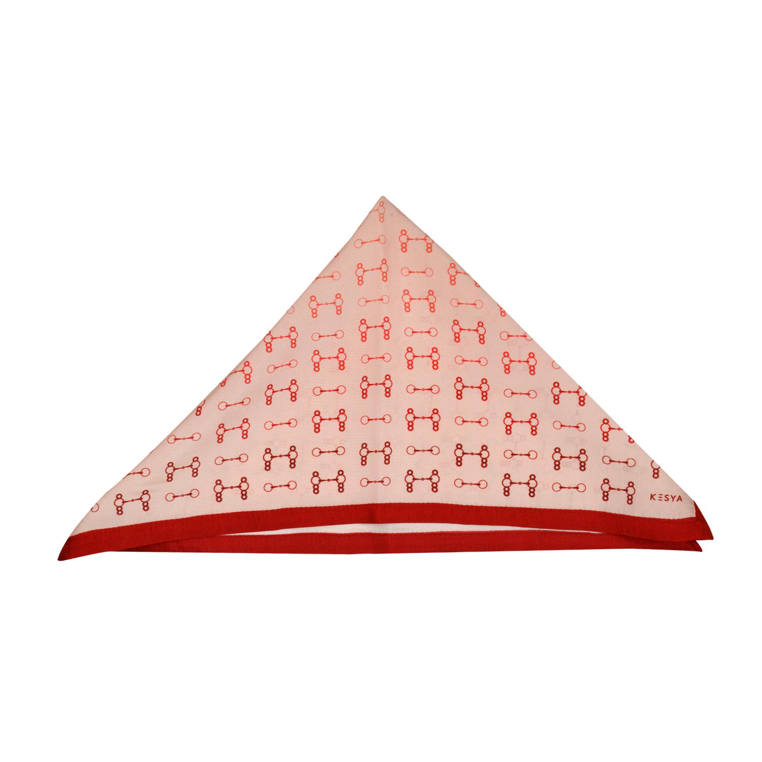 Red Ombre Snaffle Pocket Square