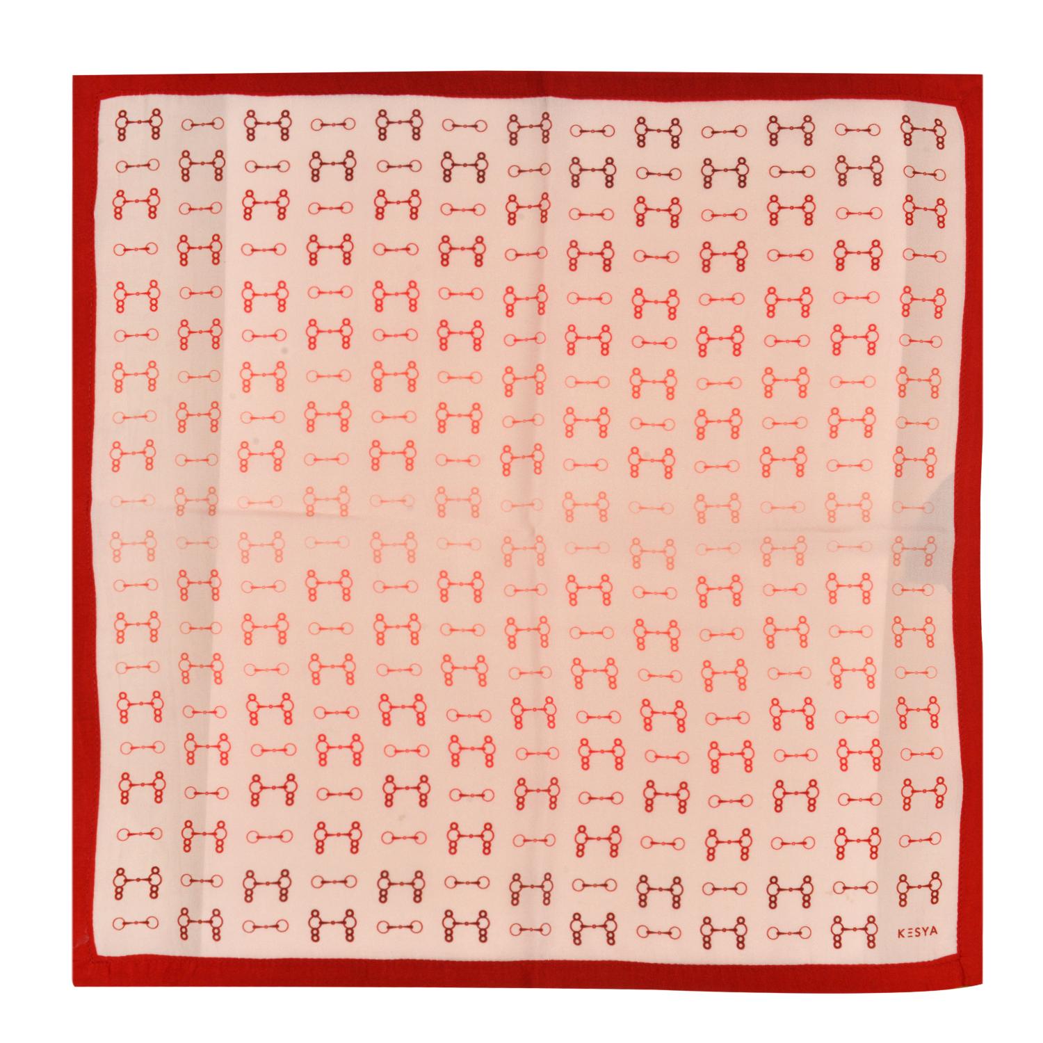 Red Ombre Snaffle Pocket Square